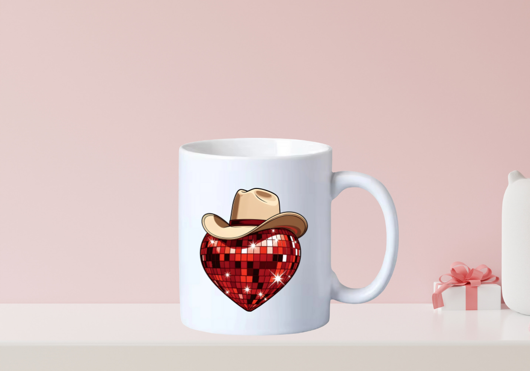 Tasse Cœur disco cowboy