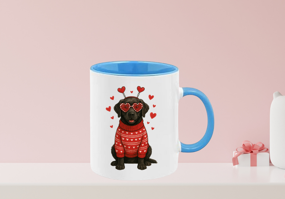 Tasse Labrador noir Saint-Valentin