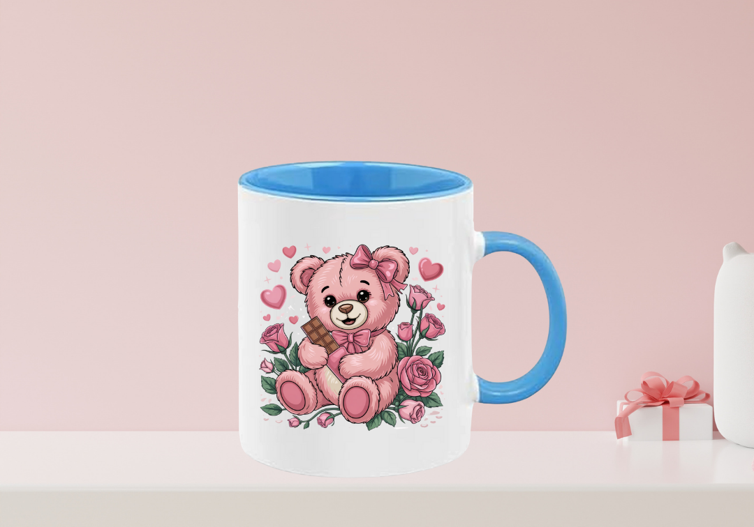 Tasse Ourson rose Saint-Valentin