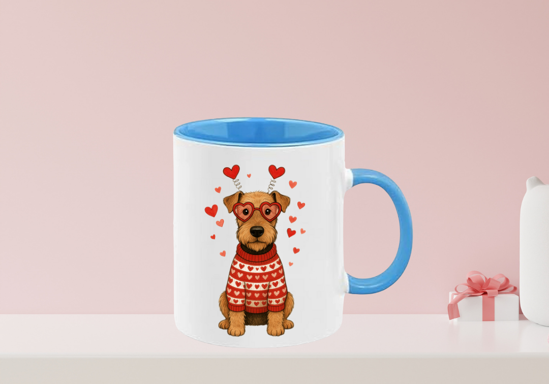 Tasse Airdale Terrier Saint-Valentin