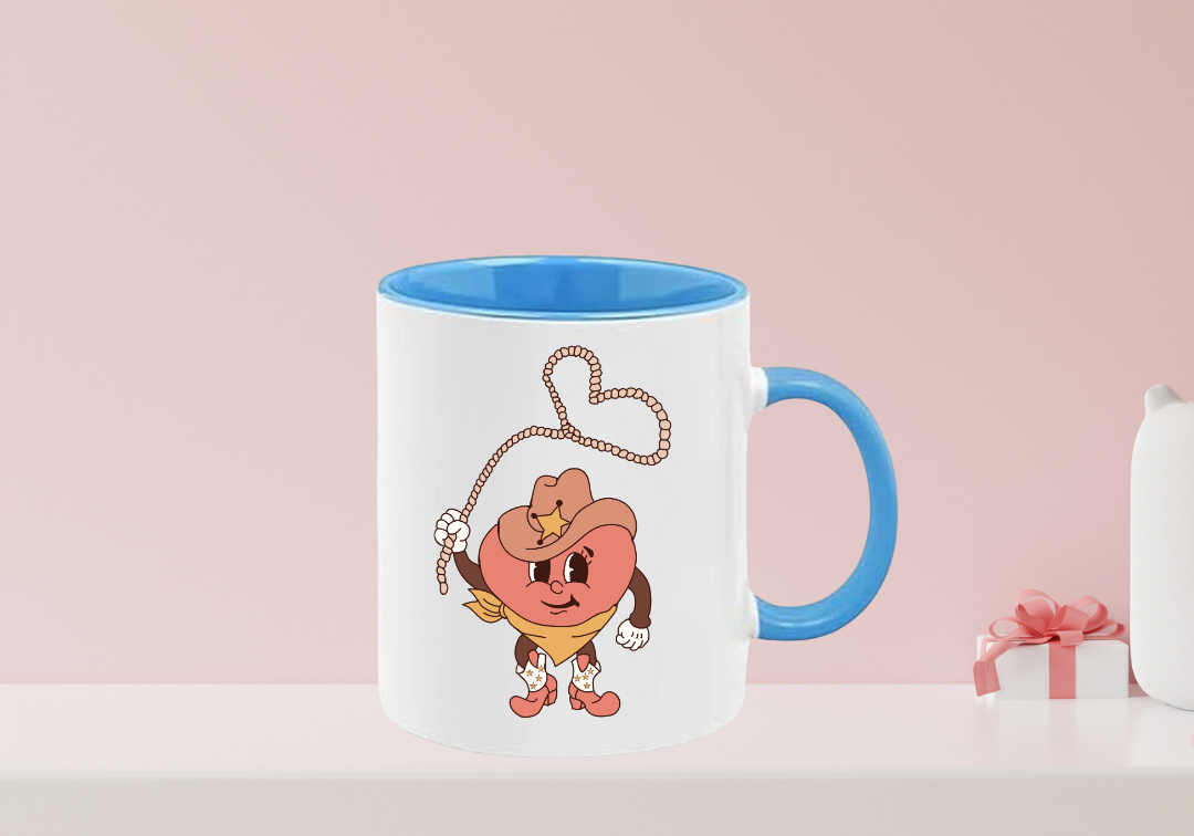 Tasse Cœur lasso cowboy
