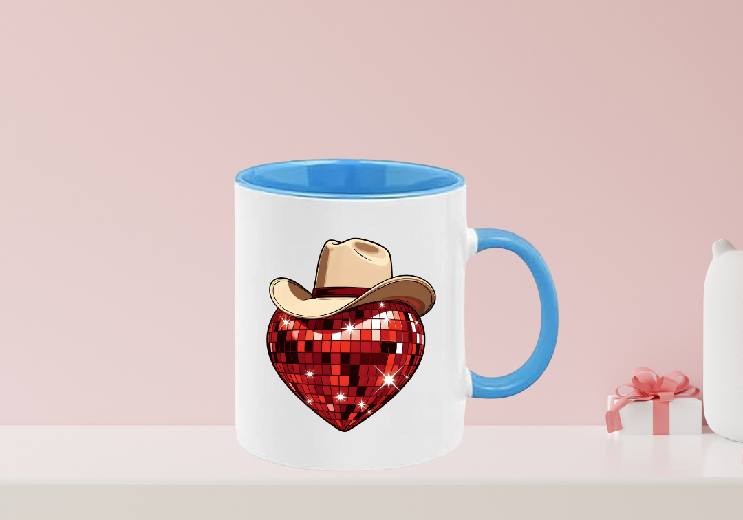 Tasse Cœur disco cowboy