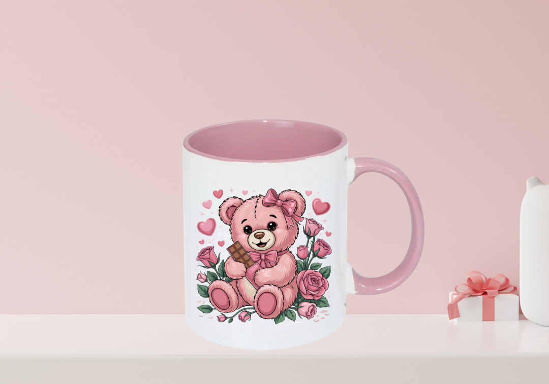 Tasse Ourson rose Saint-Valentin