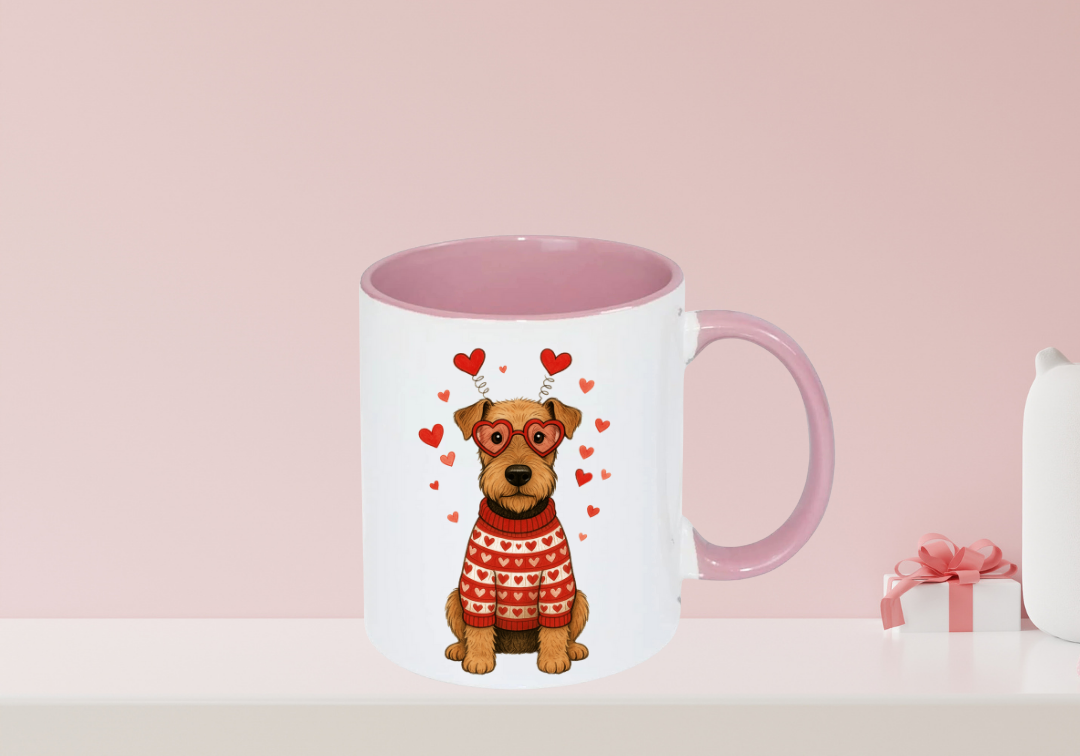 Tasse Airdale Terrier Saint-Valentin