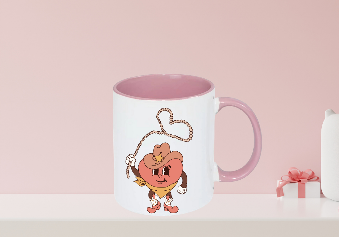 Tasse Cœur lasso cowboy