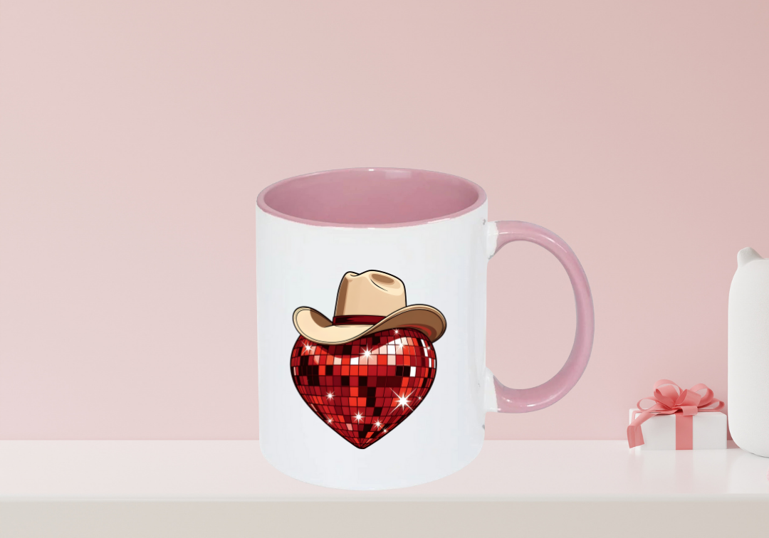 Tasse Cœur disco cowboy