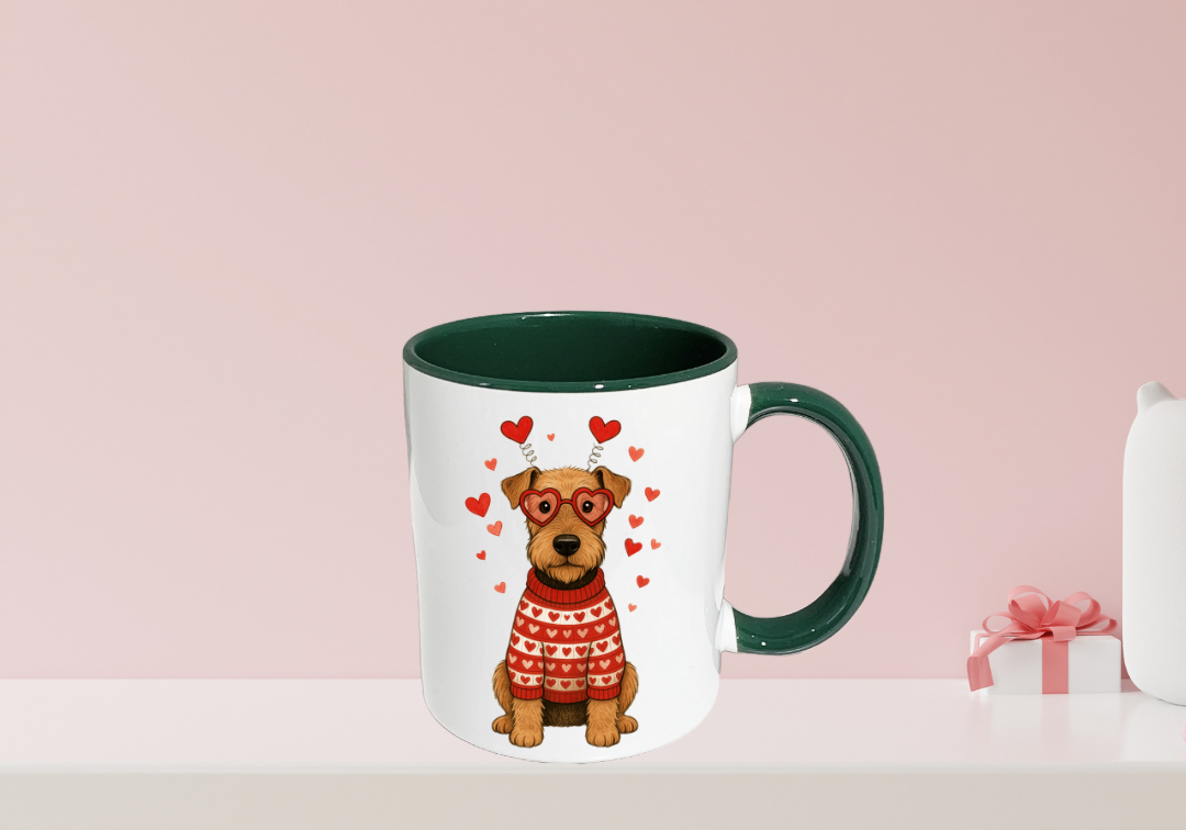 Tasse Airdale Terrier Saint-Valentin
