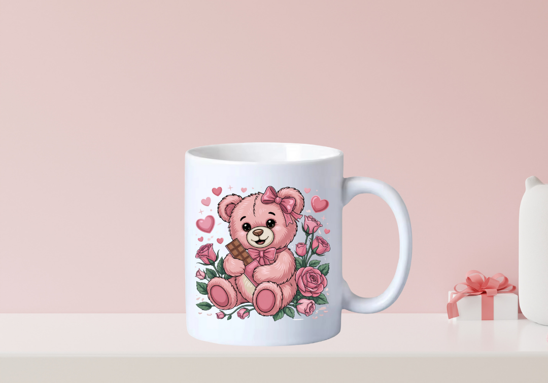 Tasse Ourson rose Saint-Valentin