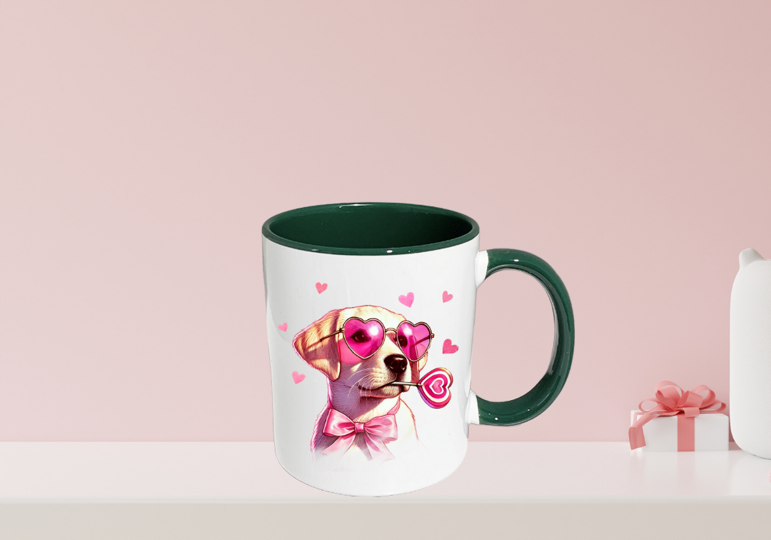 Tasse Labrador beige Saint-Valentin