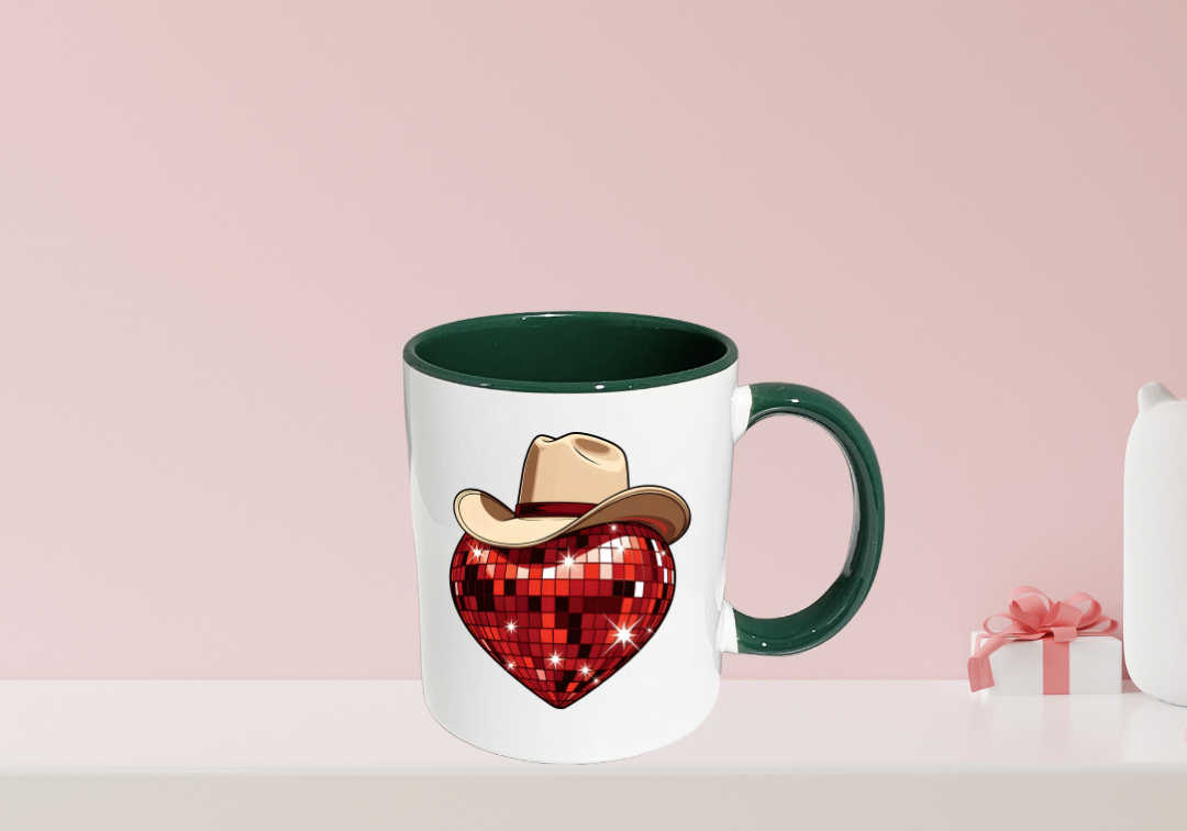 Tasse Cœur disco cowboy