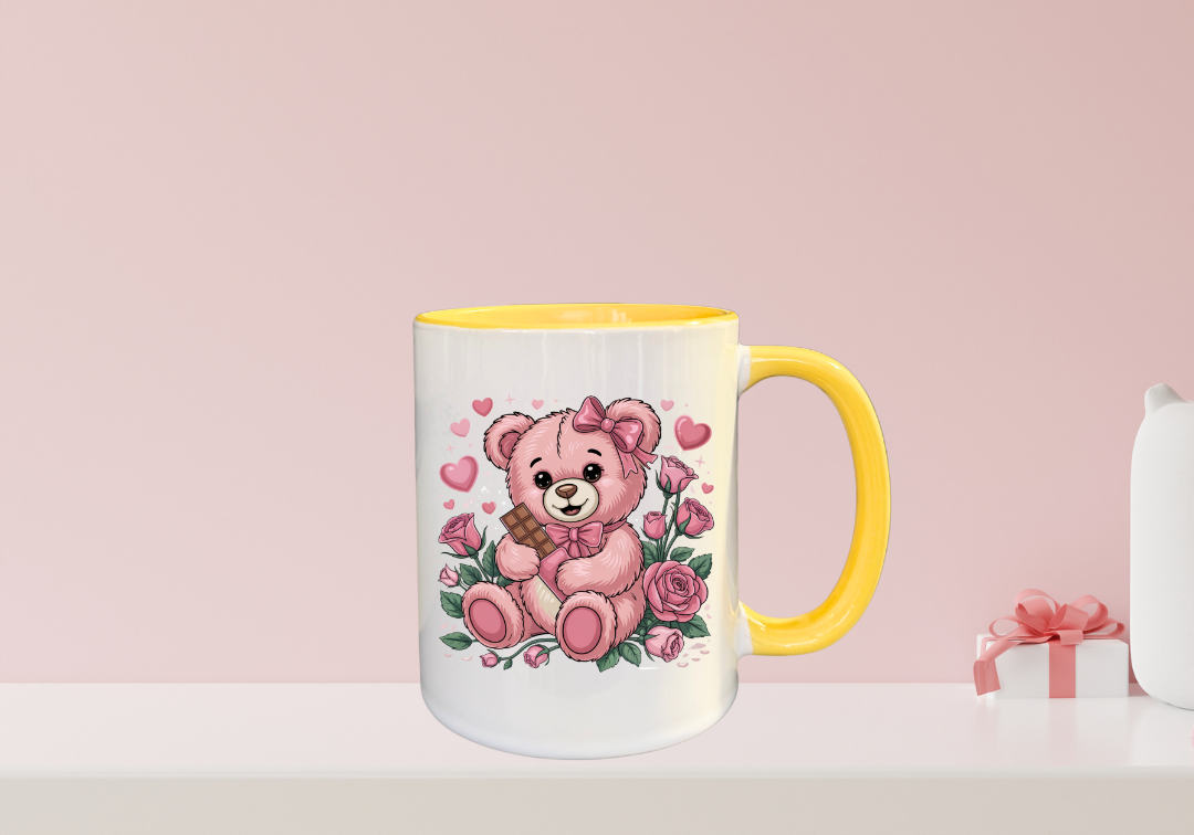 Tasse Ourson rose Saint-Valentin