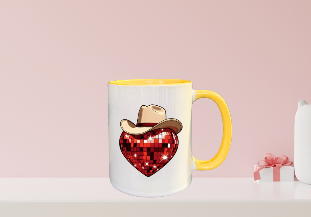 Tasse Cœur disco cowboy