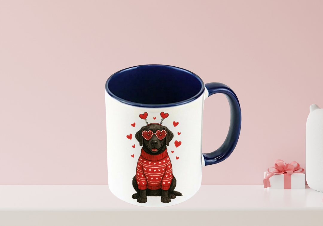 Tasse Labrador noir Saint-Valentin