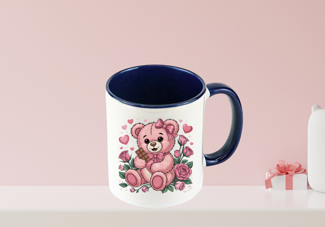 Tasse Ourson rose Saint-Valentin