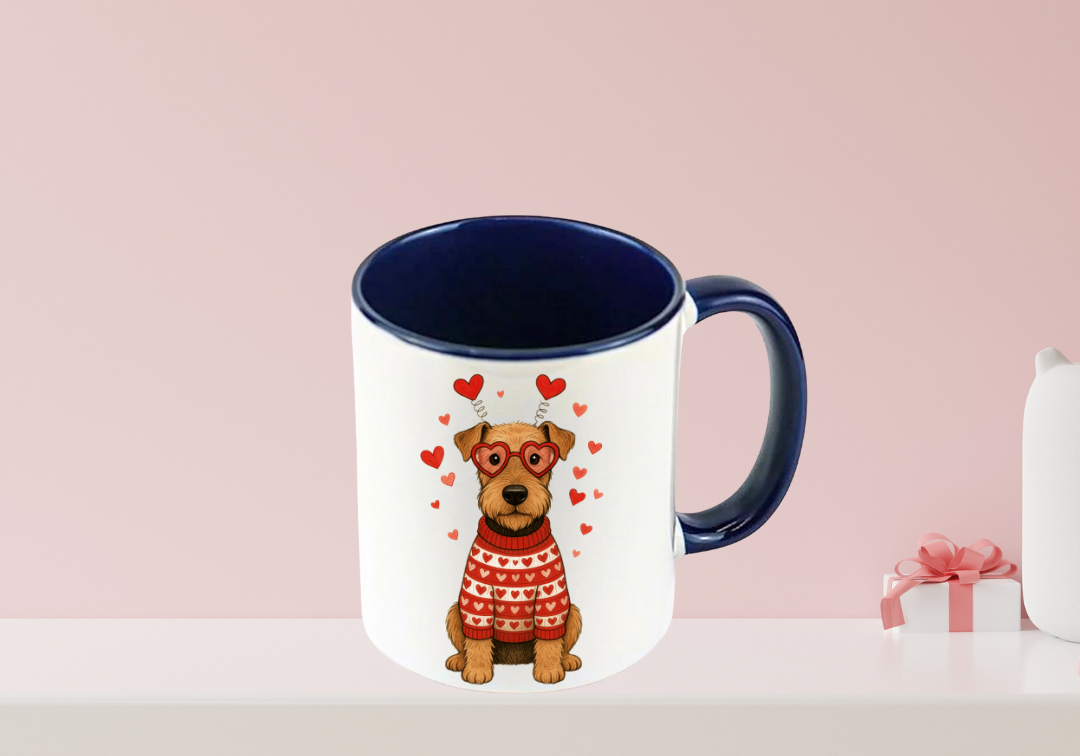 Tasse Airdale Terrier Saint-Valentin