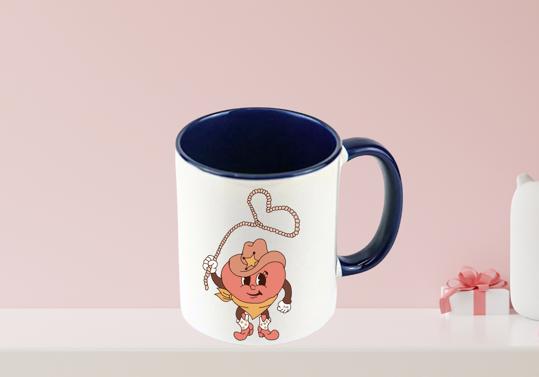 Tasse Cœur lasso cowboy