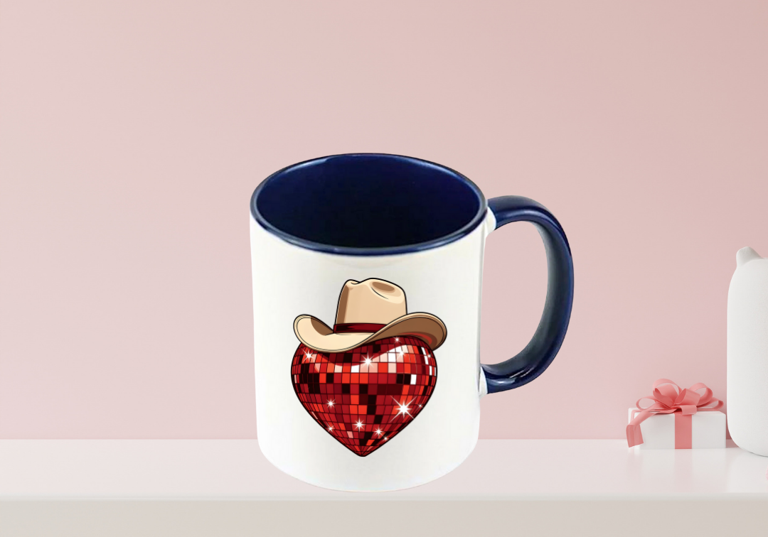 Tasse Cœur disco cowboy