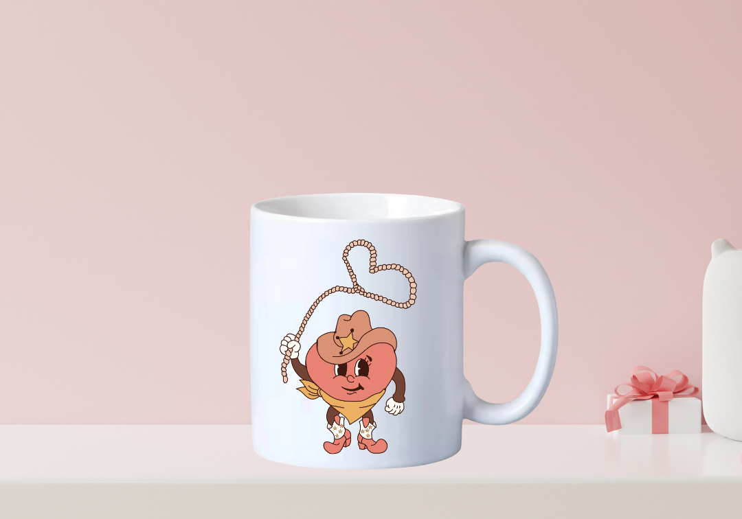 Tasse Cœur lasso cowboy