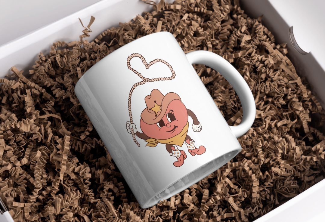 Tasse Cœur lasso cowboy