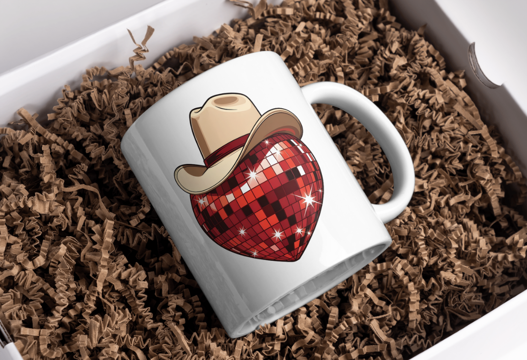 Tasse Cœur disco cowboy