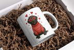 Tasse Labrador noir Saint-Valentin