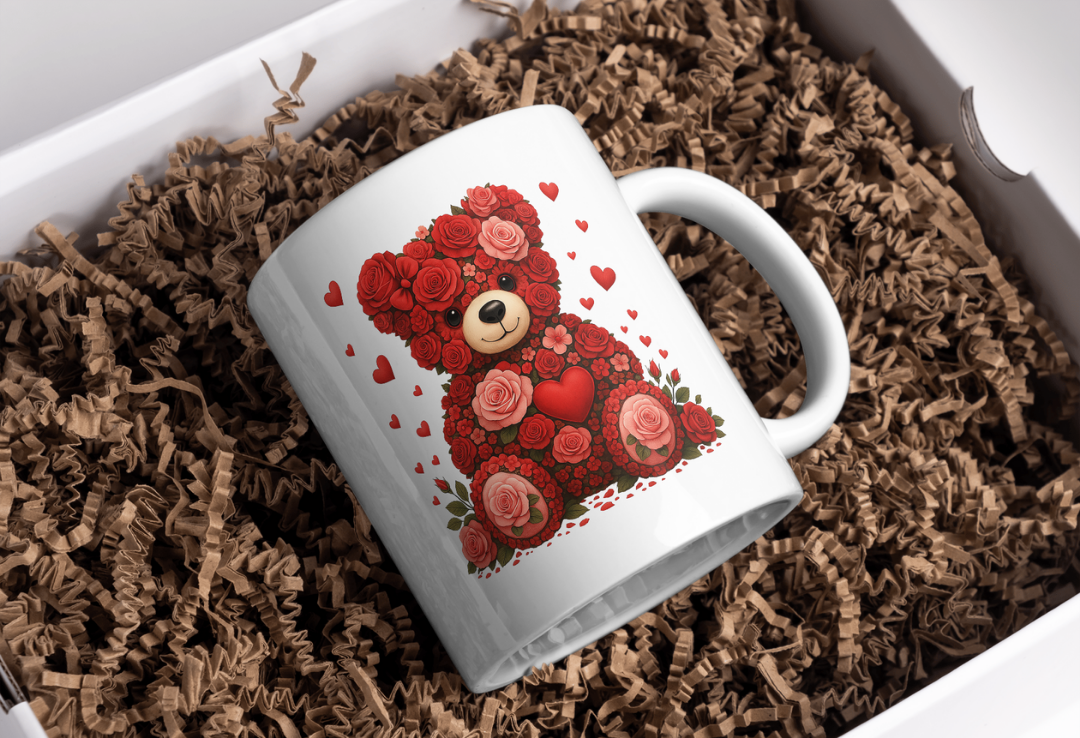 Tasse Ourson rouge Saint-Valentin